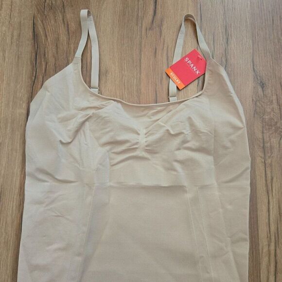 Spanx Plus Size On Core Mid-Thigh Bodysuit PS1715 3XL Sculpt Nude - Picture 5 of 8